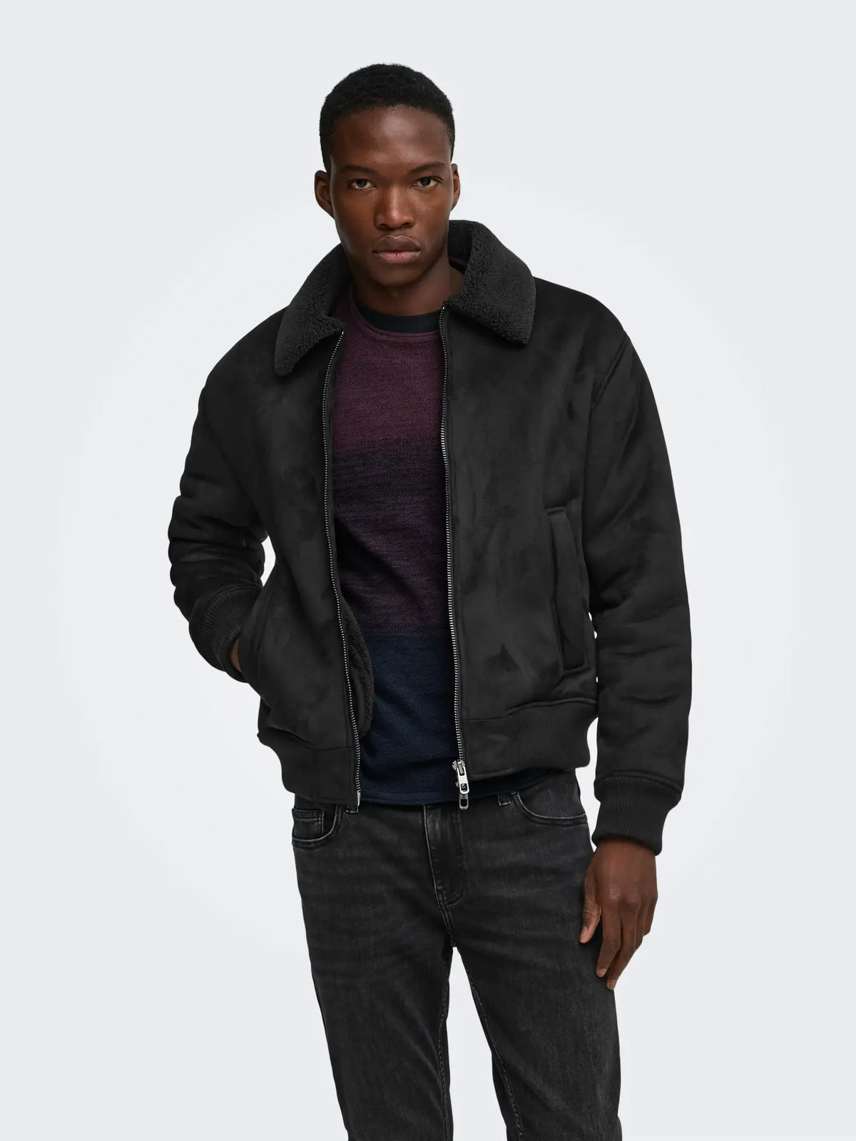 Only&Sons giubbino SPENCER SHEARLINGER 22038797