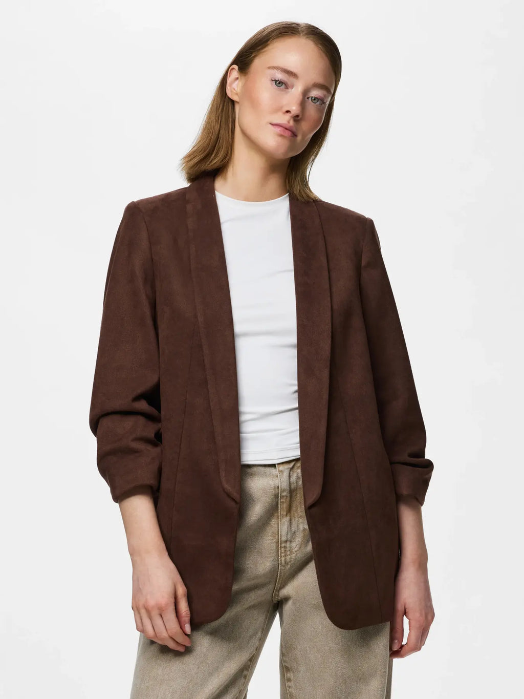 PIECES BLAZER BOSELLA 17165217 Chicory Coffee