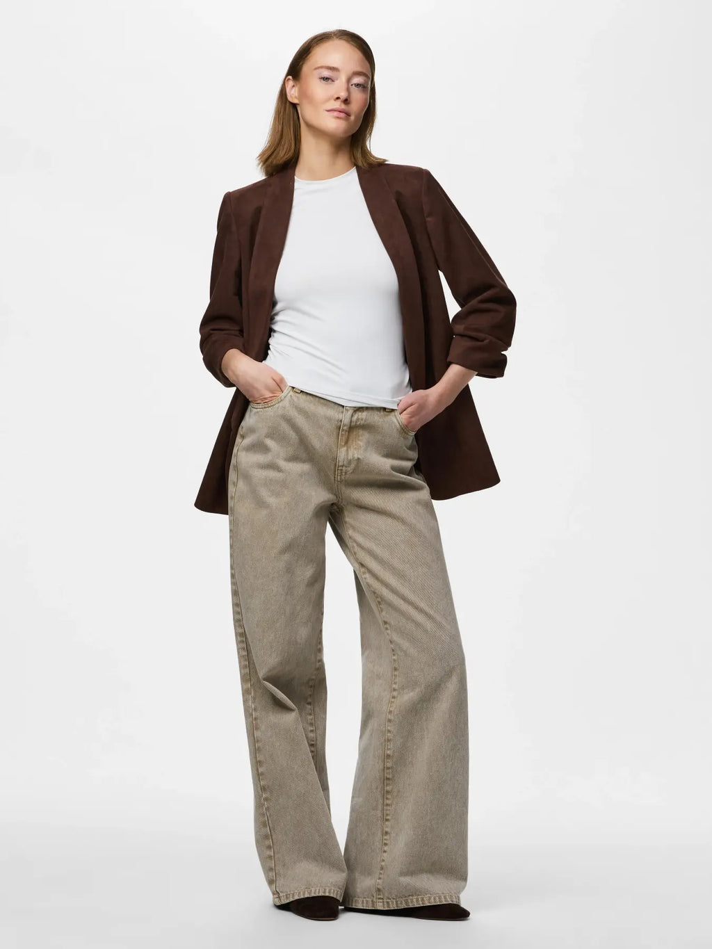 PIECES BLAZER BOSELLA 17165217 Chicory Coffee