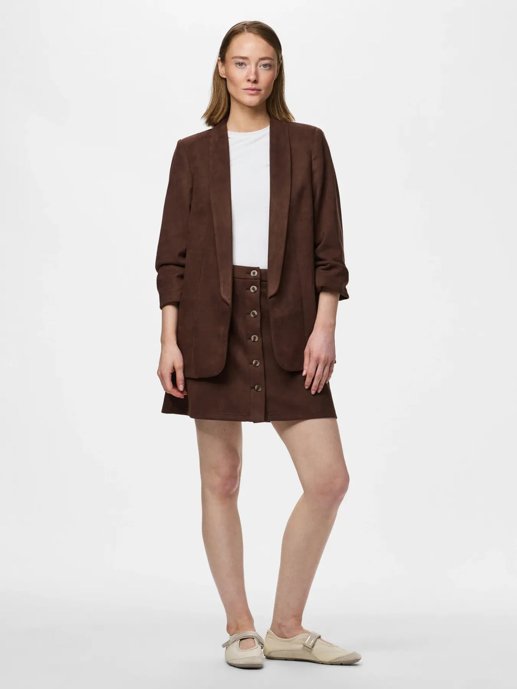 PIECES BLAZER BOSELLA 17165217 Chicory Coffee