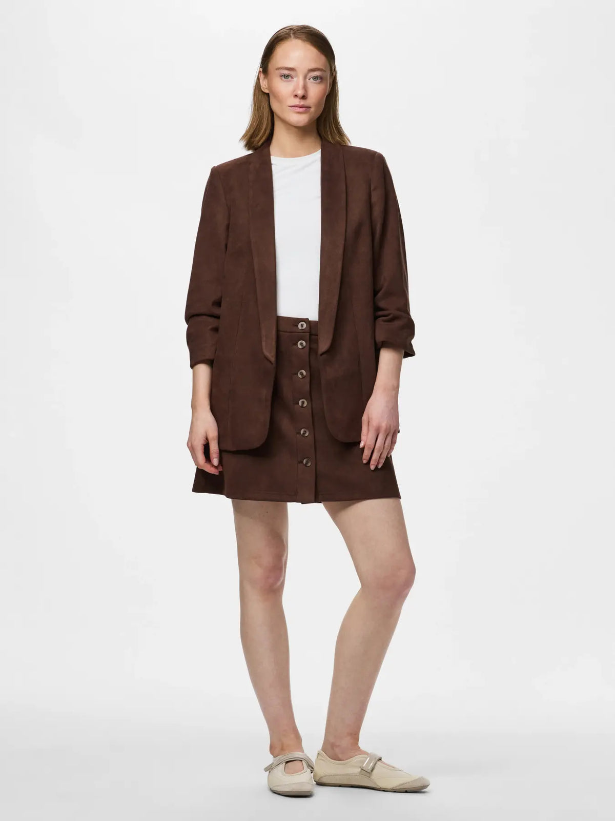 PIECES BLAZER BOSELLA 17165217 Chicory Coffee