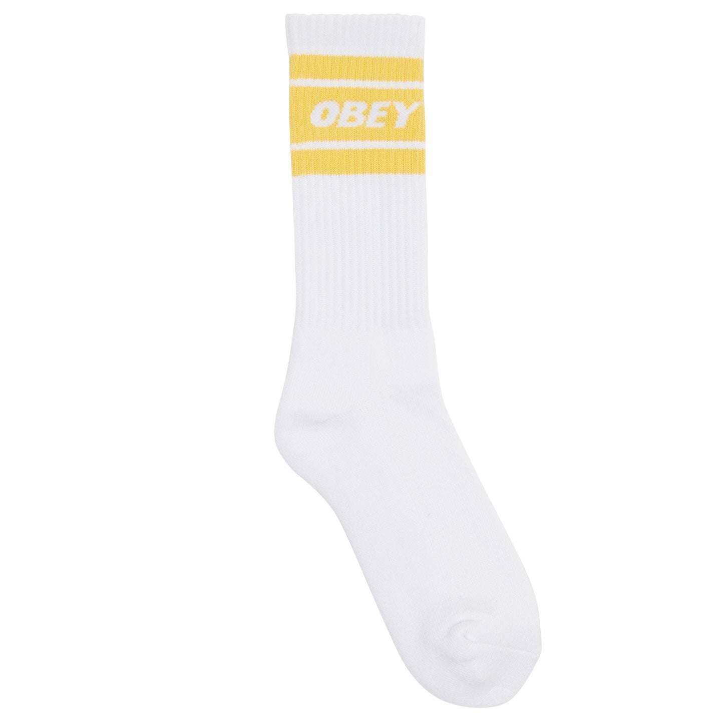 Obey Uomo Calzini Cooper Bianco e Giallo Miele II 22MA0000007E