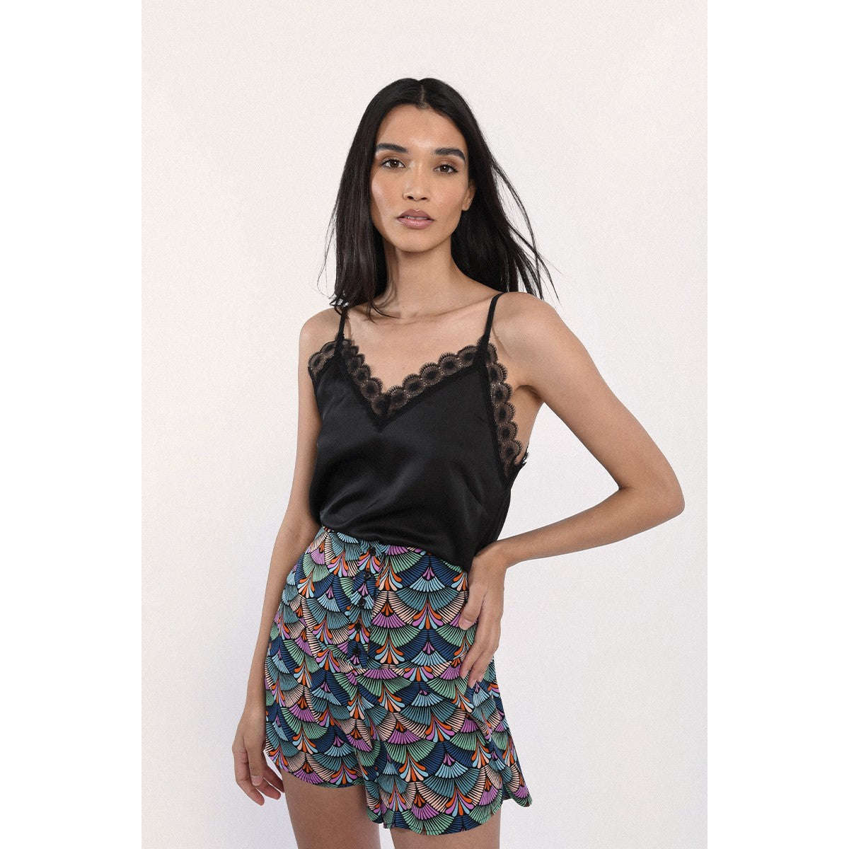 Molly Bracken Donna Canotta Nera RasoTR188BP