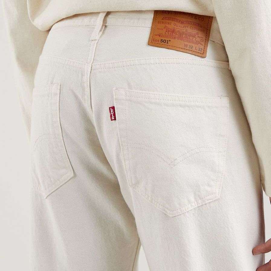 Levi's Uomo Jeans 501 Original Bianco 00501-3279