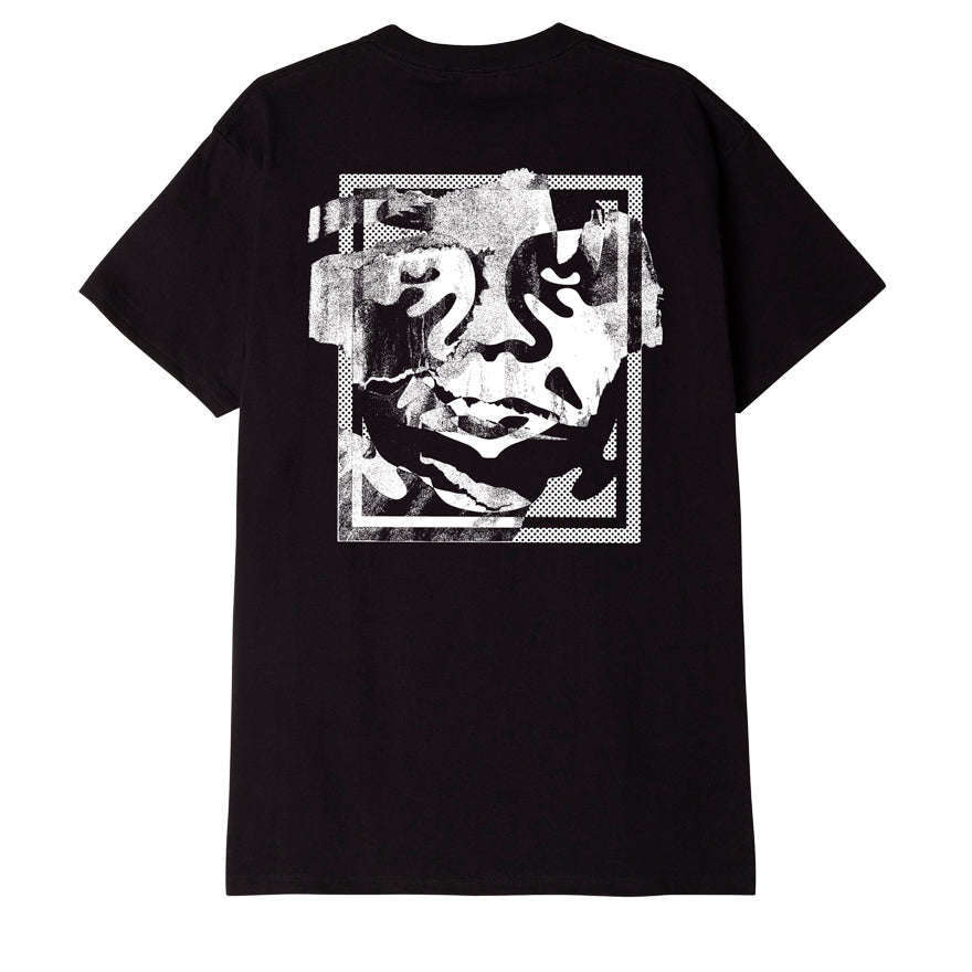 Obey Uomo T-shirt Torn Icon Face Nero 22UC0000102