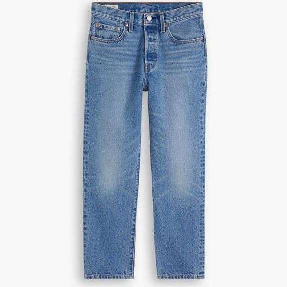 Levi's Donna Jeans 501 Crop Medium Indigo Worn In - Blu 36200-0236
