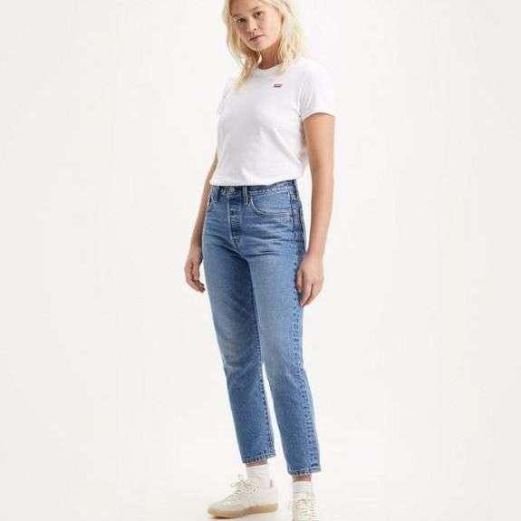 Levi's Donna Jeans 501 Crop Medium Indigo Worn In - Blu 36200-0236