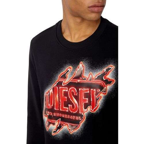 Diesel Uomo Felpa S-Ginn-e9 Nera A09827-0BAWT