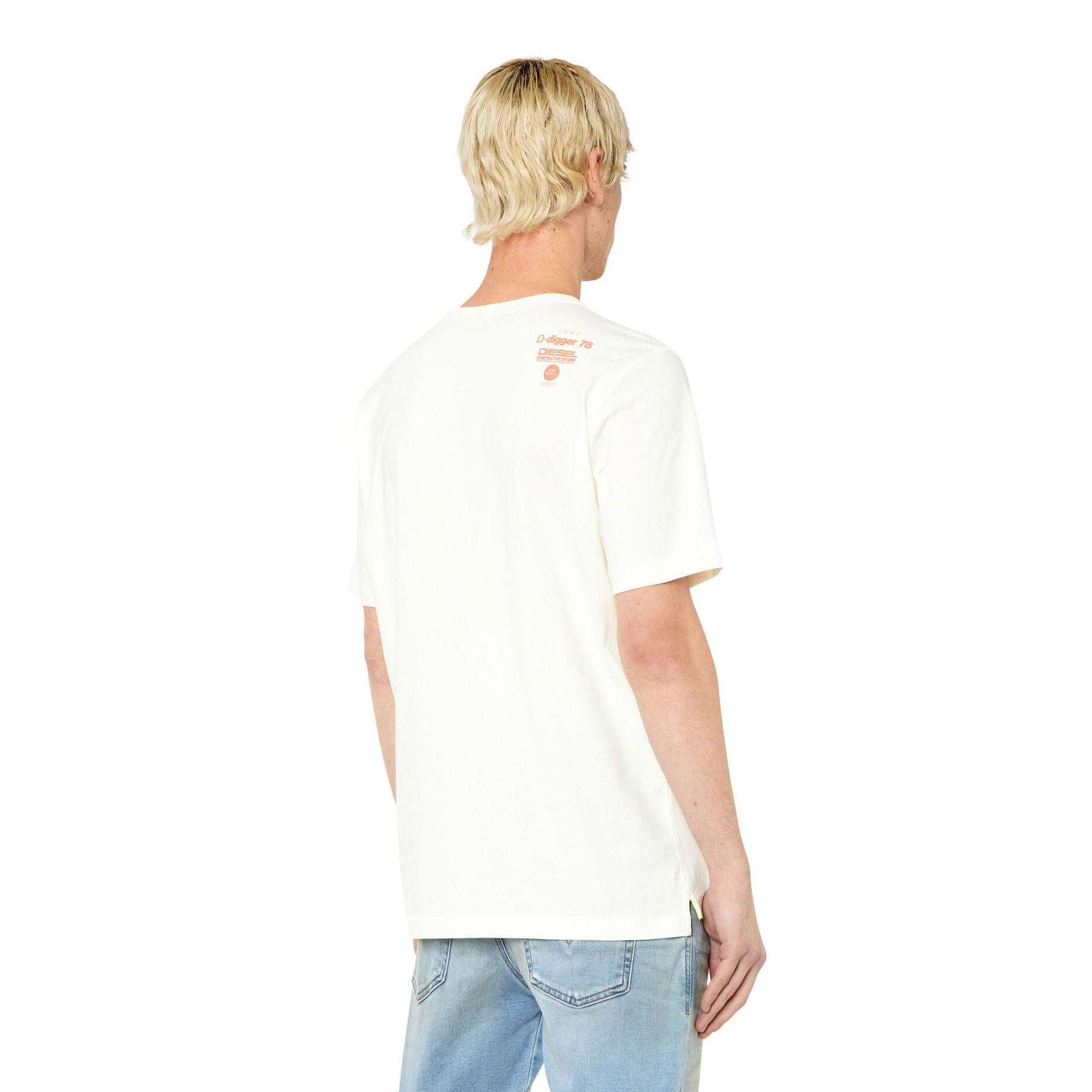 Diesel Uomo T-shirt t-just.slits-g1 BIANCA A09031-0CJAC
