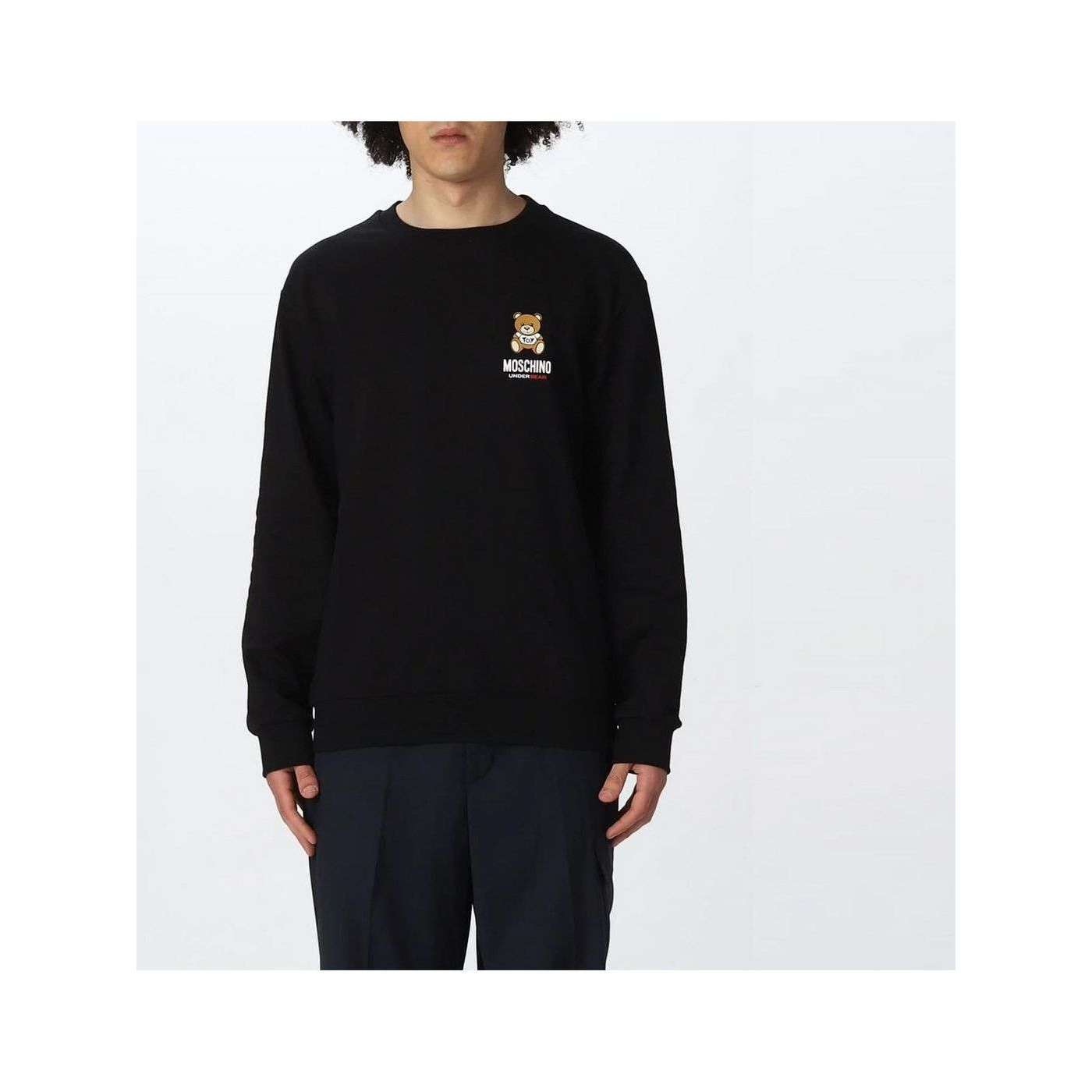 Moschino Uomo Felpa Nera Orsetto 17854409