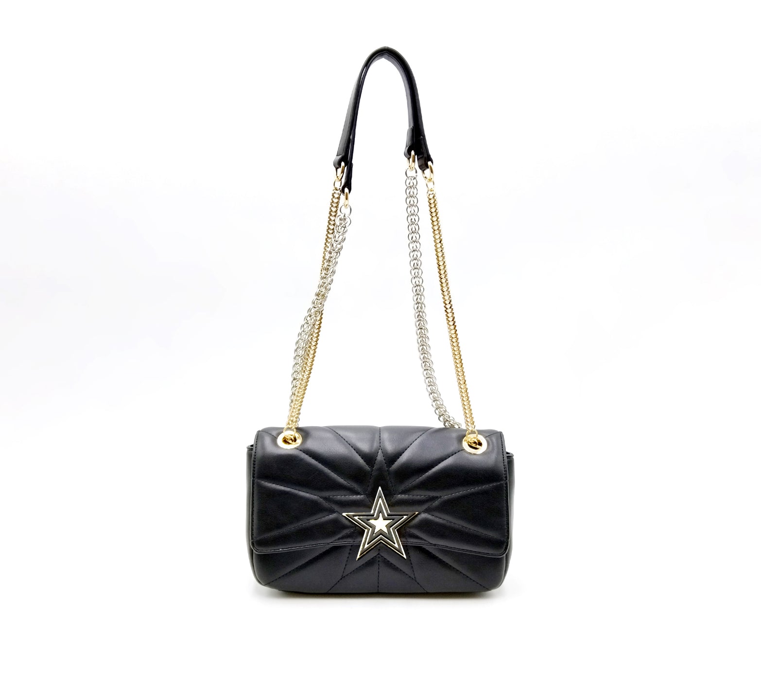 Shop Art Donna Borsa Medium Trapuntata Nero SAAS230002