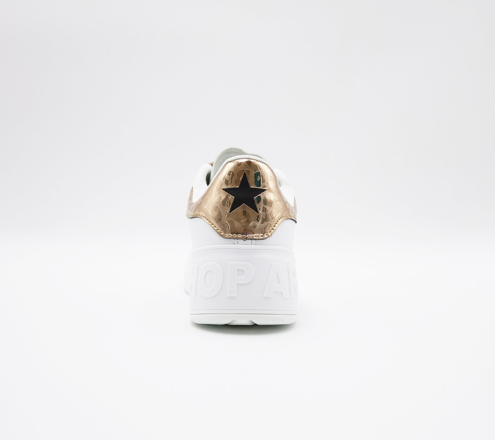 Shop Art Donna Scarpa Sneakers Kim Bianco e Oro SASS230210