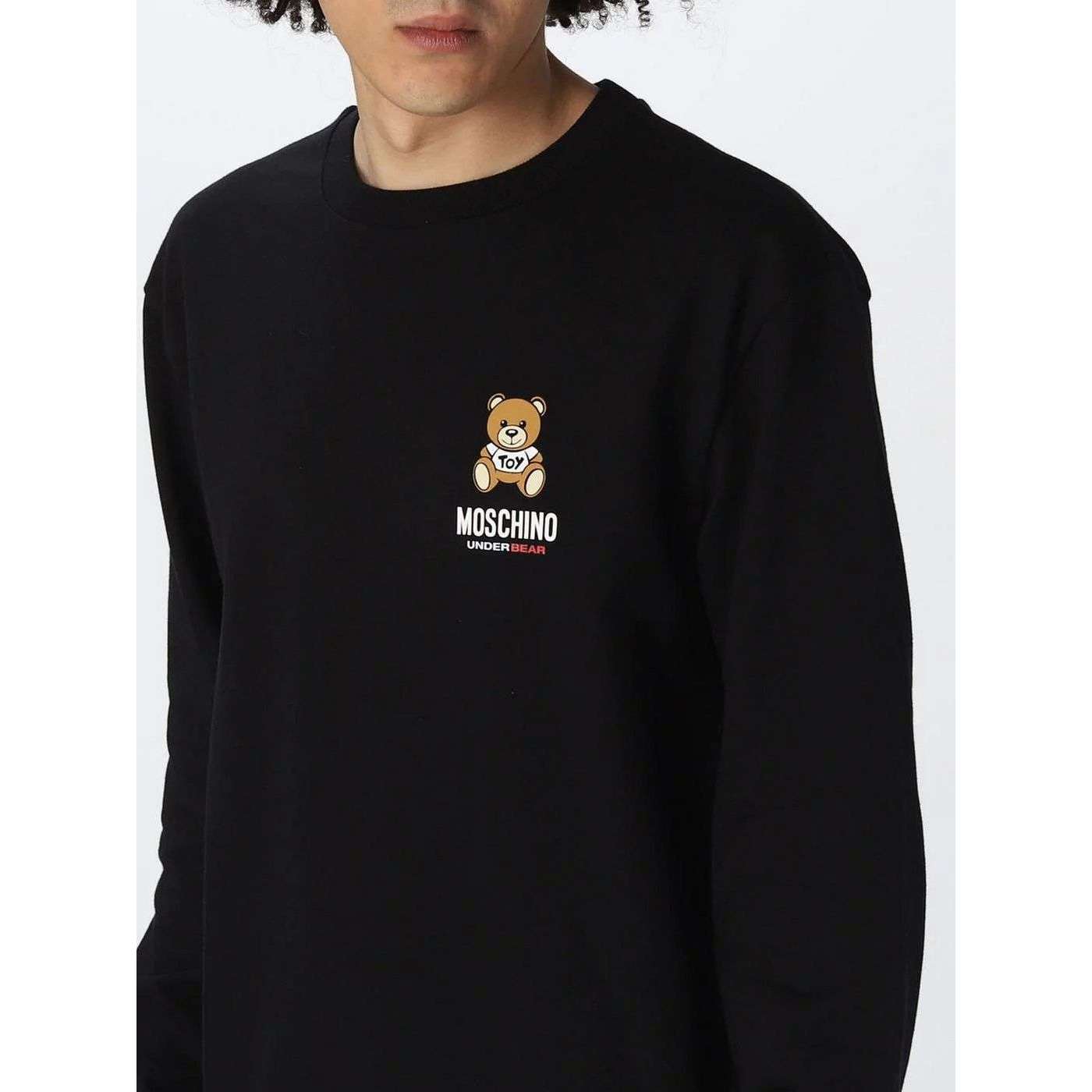 Moschino Uomo Felpa Nera Orsetto 17854409