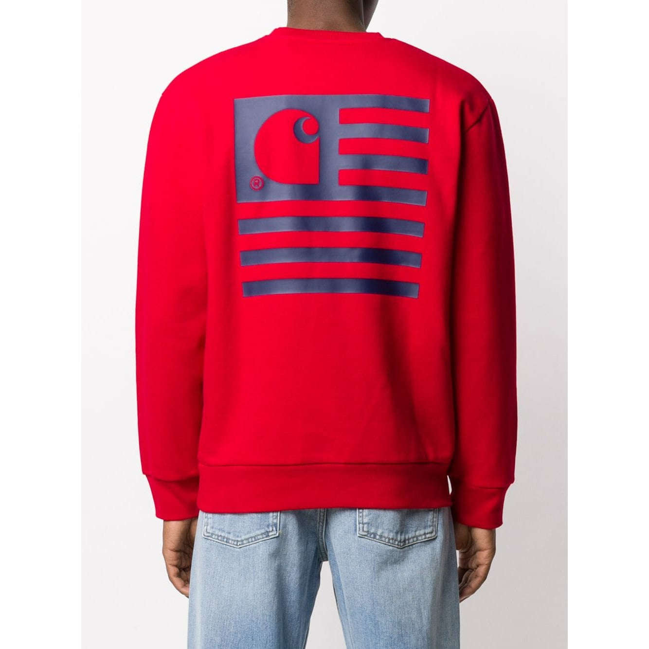 Carhartt Felpa Uomo Girocollo Rossa Rocket