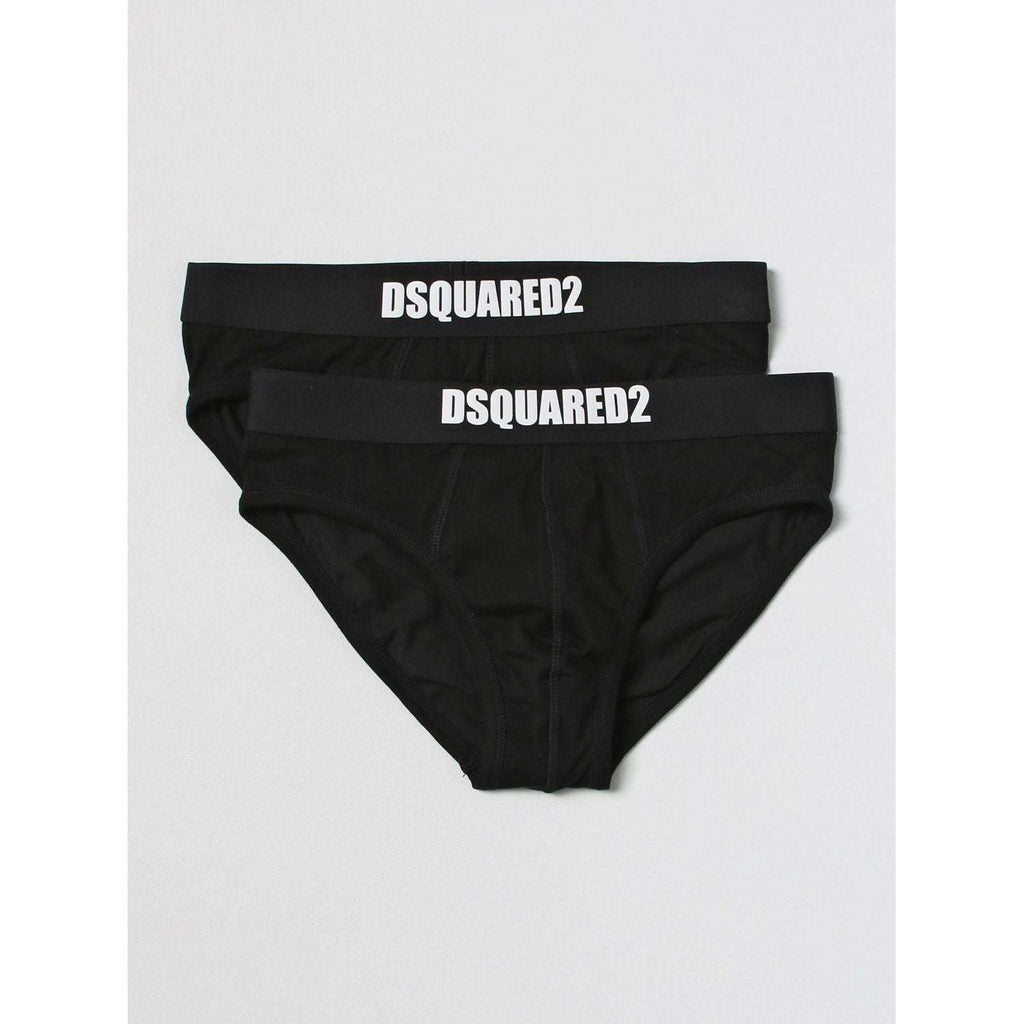 Dsquared2 Uomo Slip Twin Pack Nero D9X614530