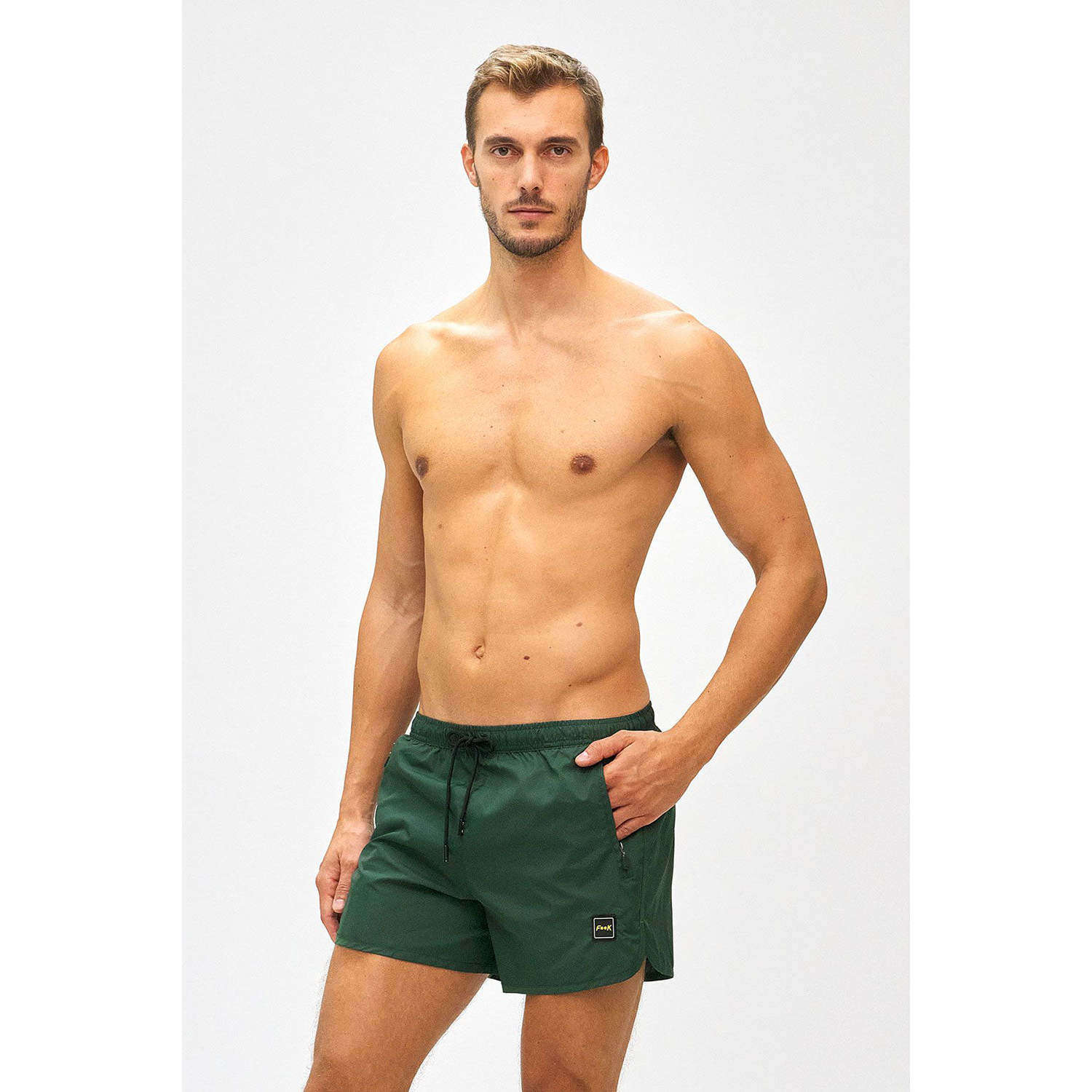 F**k Costume da Uomo Short con Zip Laterali colore Verde Collezione