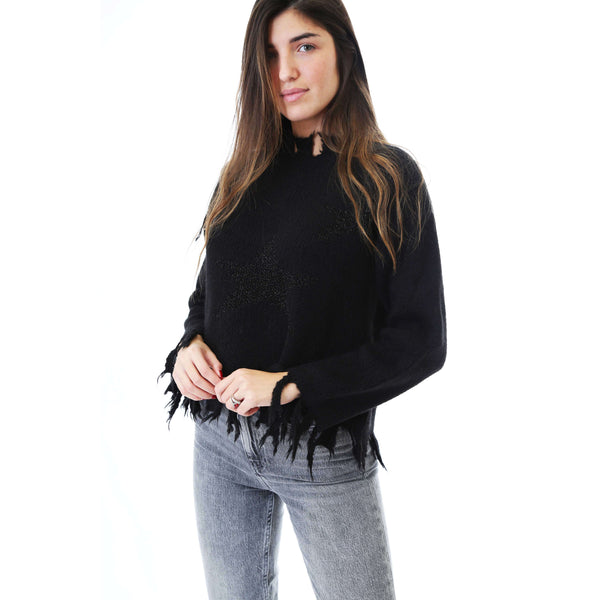 Fabrik London Donna Maglia Pullover Starry Shelby Black