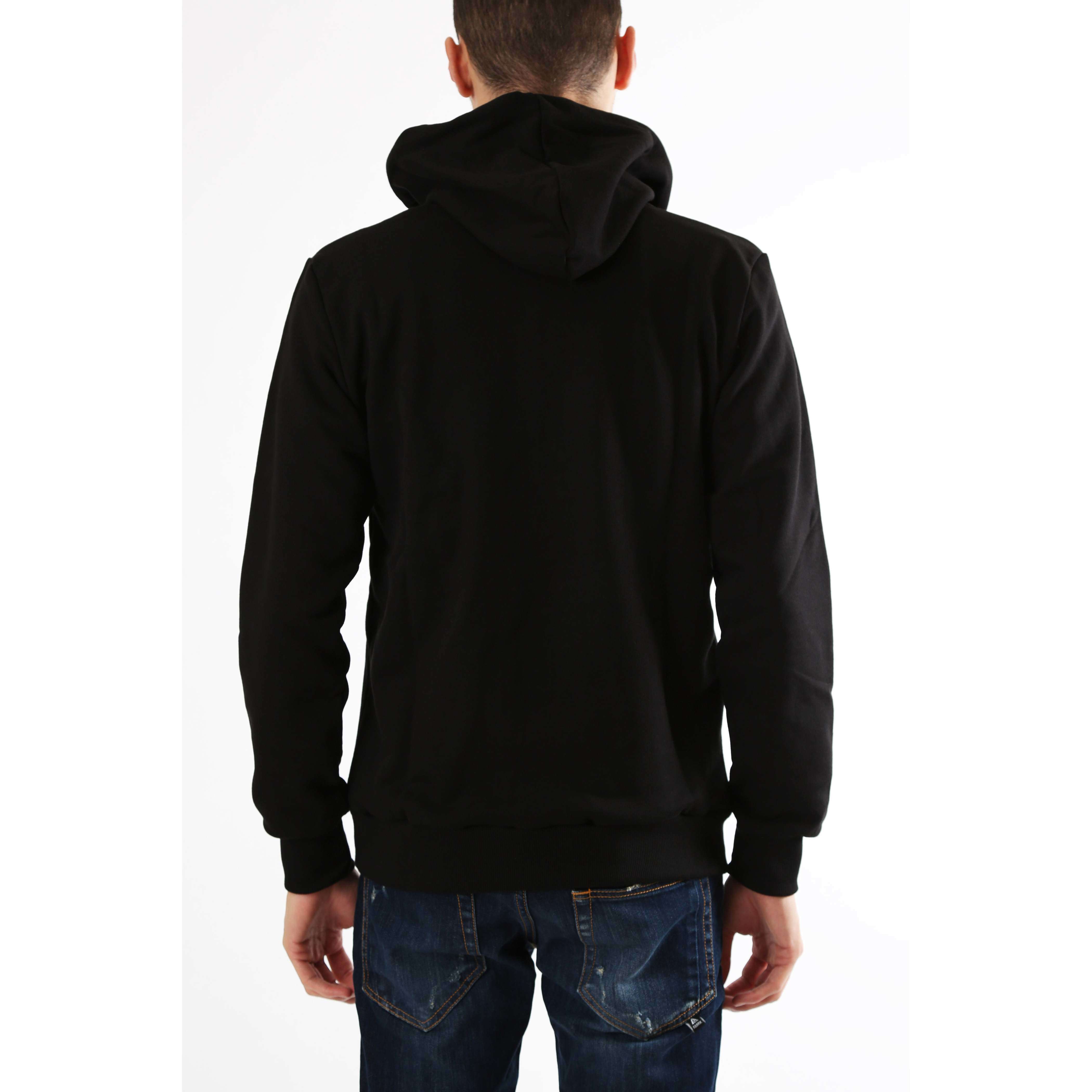 Fabrik London Uomo Felpa Manica Lunga Con Cappuccio Sweatshirt Colour Black