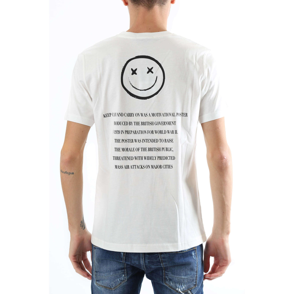 Fabrik London Uomo T-Shirt Smiley White