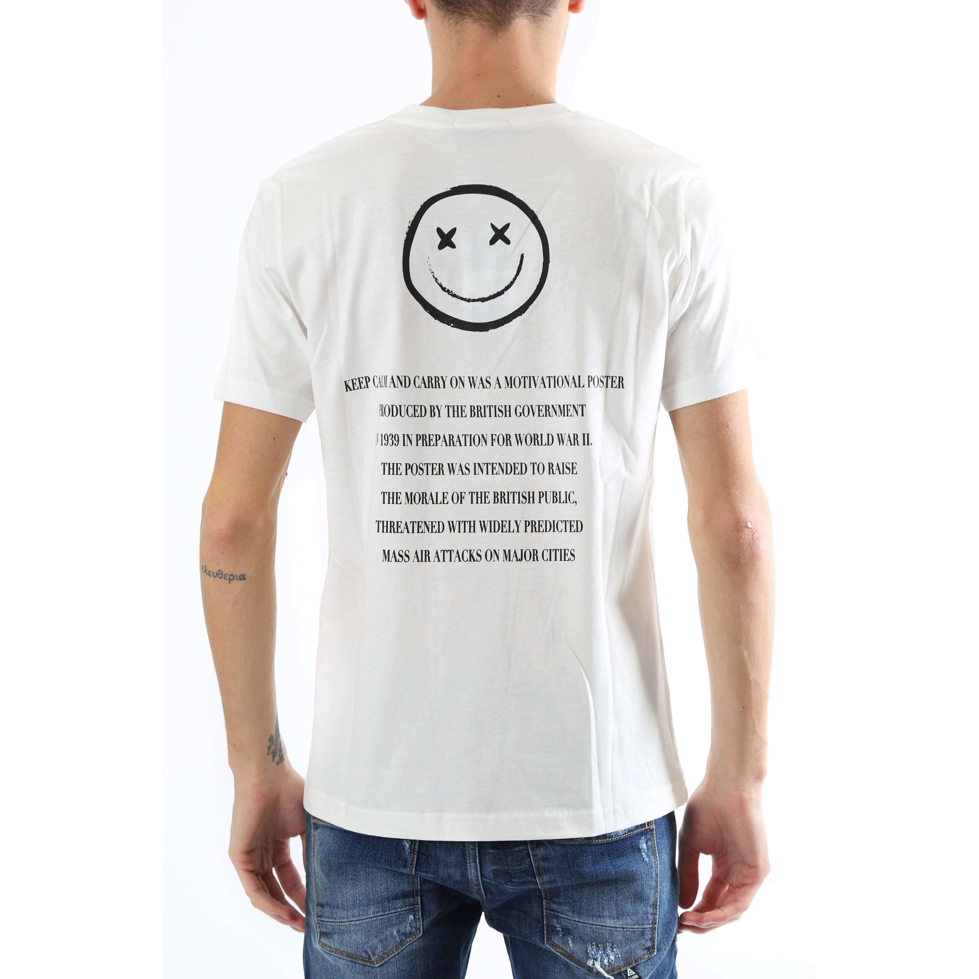 Fabrik London Uomo T-Shirt Smiley White
