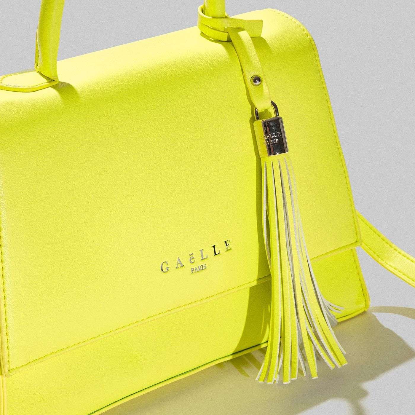 Gaelle Donna Borsa Shoulder Strap Giallo Fluo GBDP4061