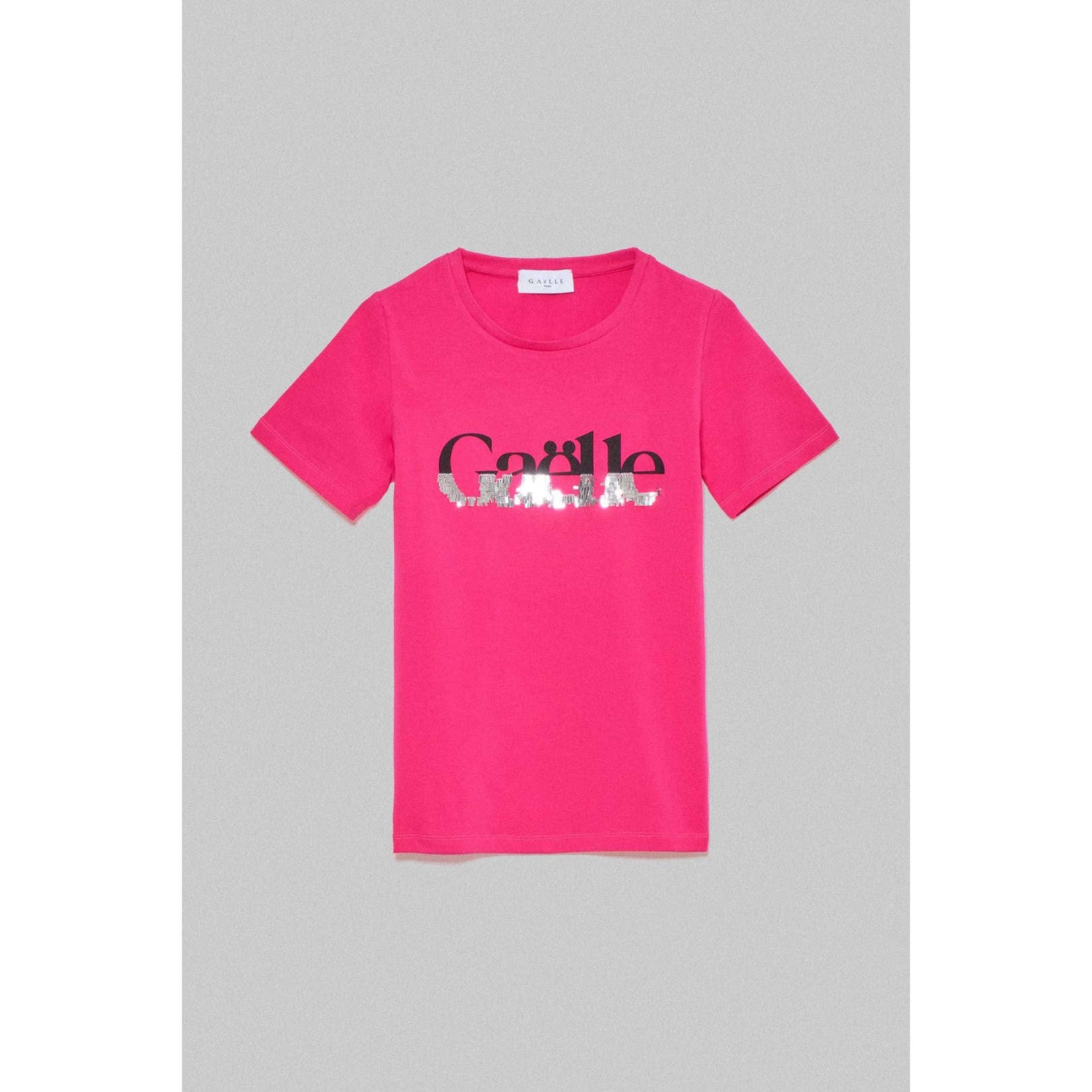 Gaelle Donna T-shirt Fucsia Logo Degradè GBDP17010