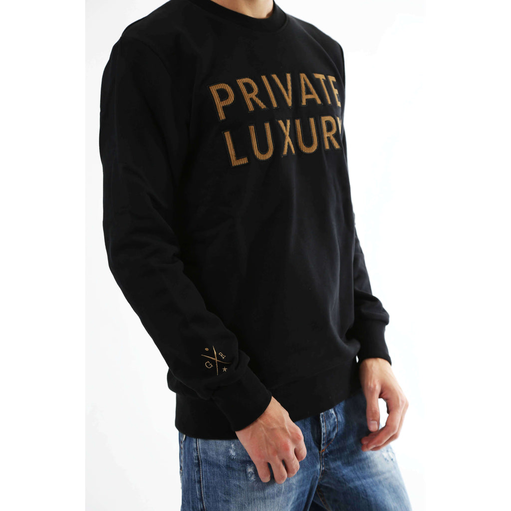 Gold Rush Uomo Felpa Sweatshirt Logo Stampato Lux Black