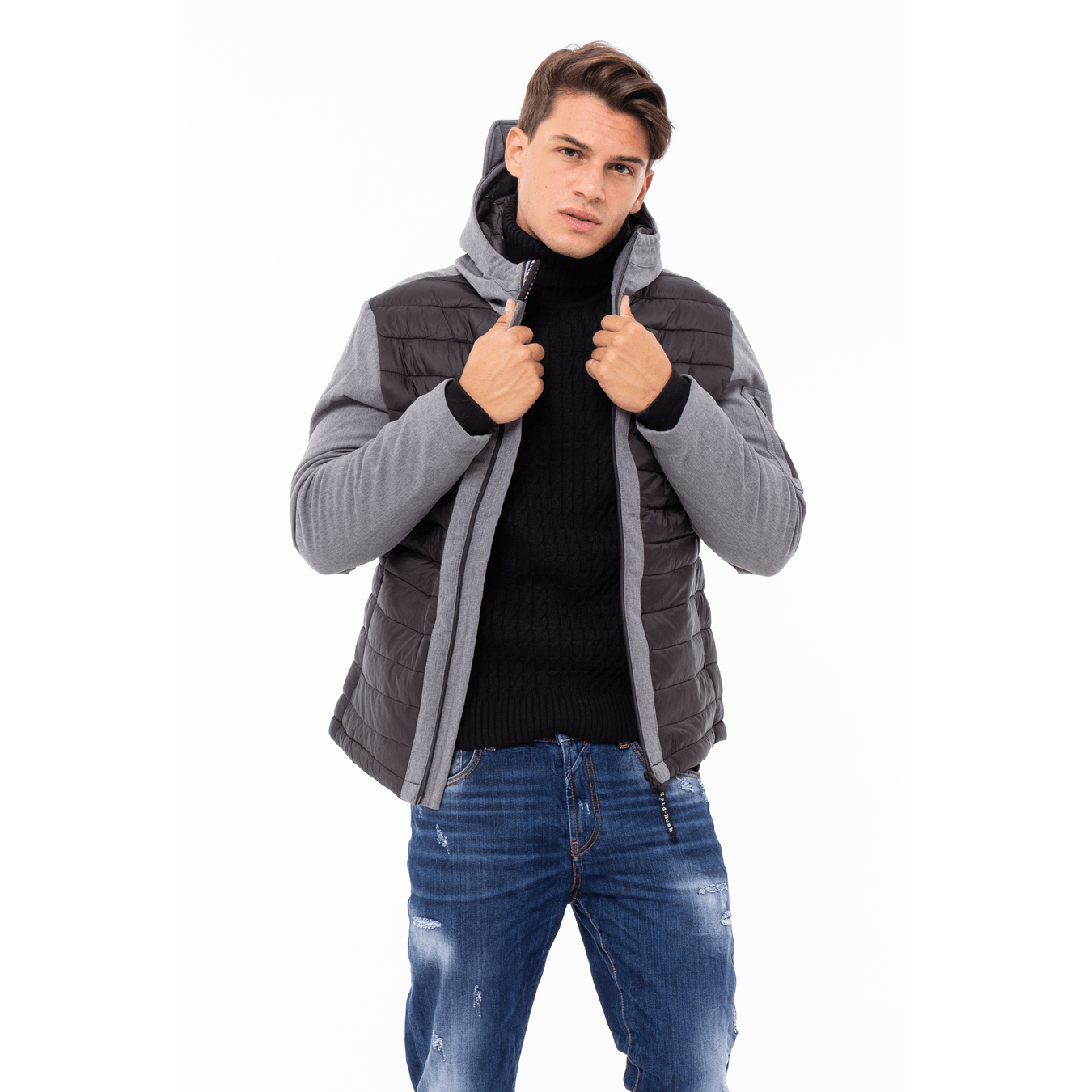 Gold Rush Uomo Giubbino Gore Imbottito Con Cappuccio Hooded Winter Jacket