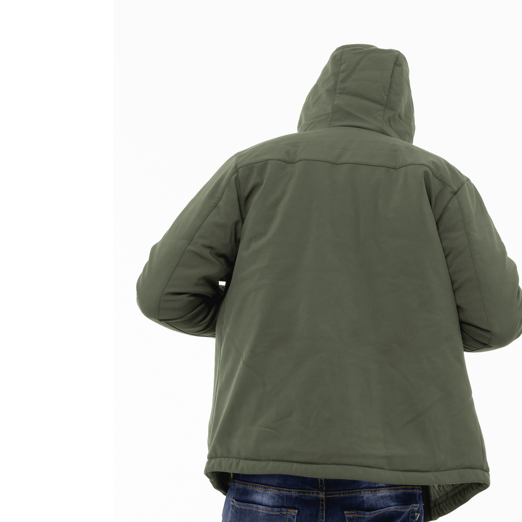 Gold Rush Uomo Giubbino New Great Imbottito Con Cappuccio Hooded Winter Jacket Green