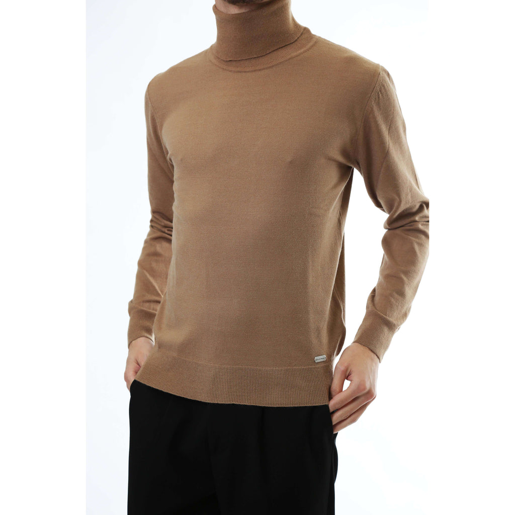 Gold Rush Uomo Maglia Pullover Amos Collo Alto High Neck Camel