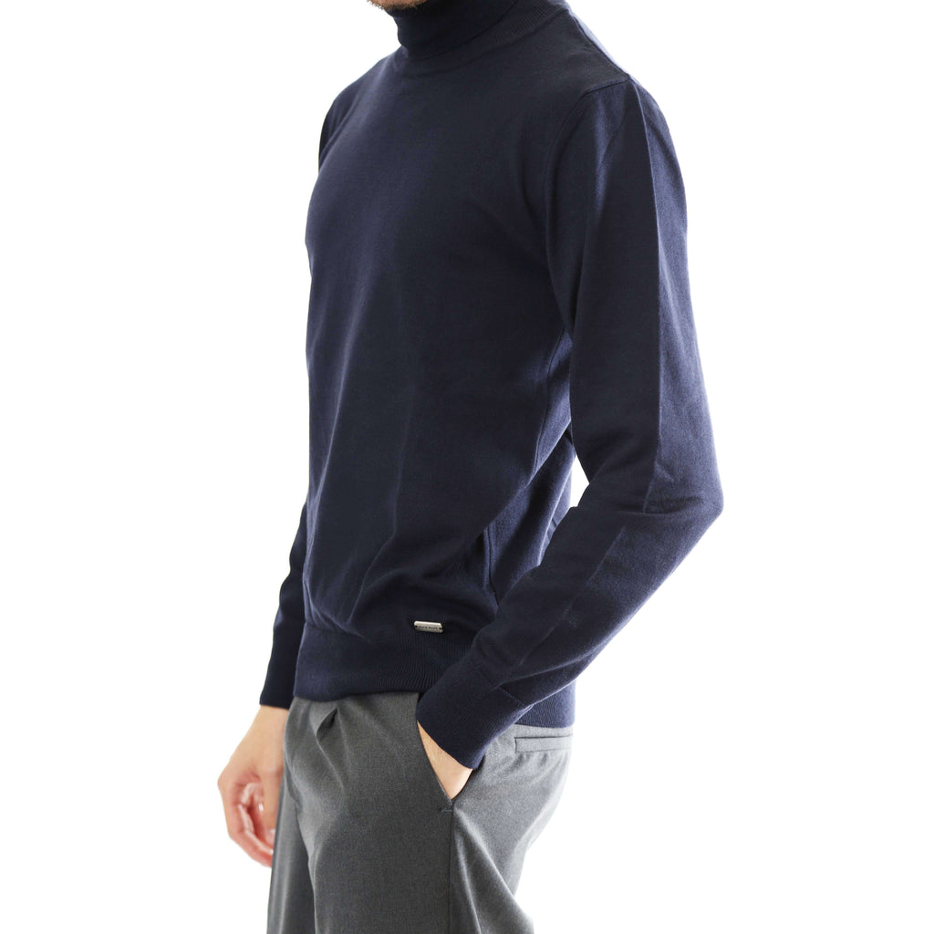 Gold Rush Uomo Maglia Pullover Amos Collo Alto High Neck Navy