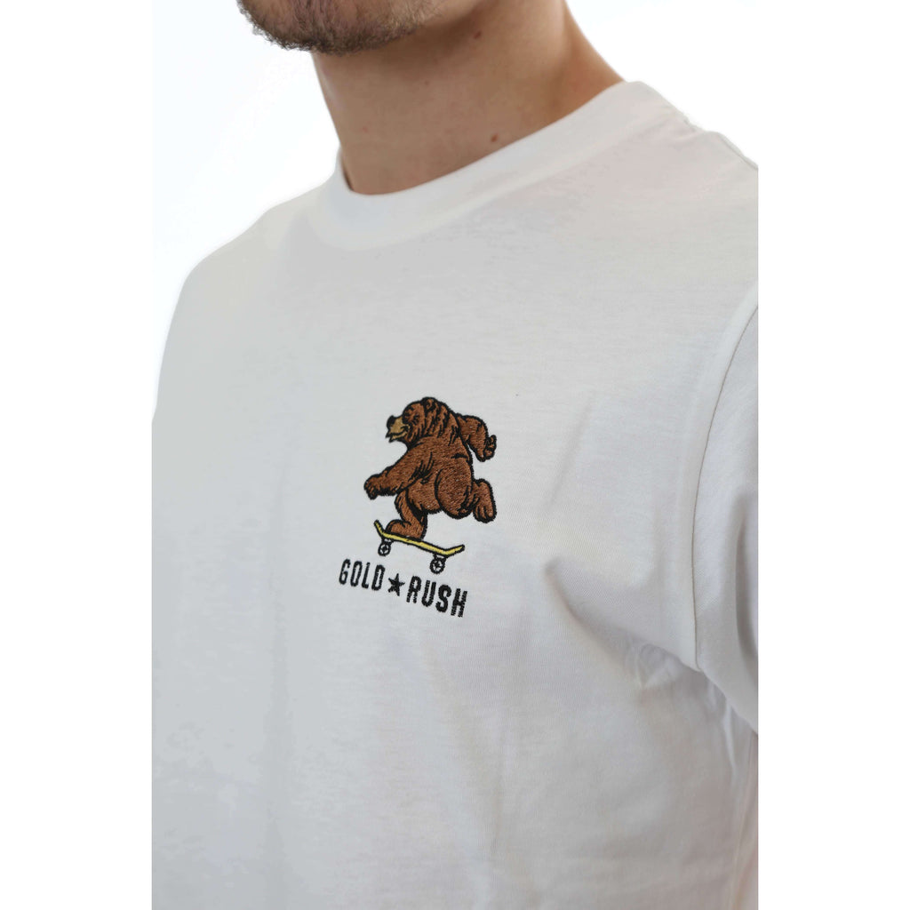 Gold Rush Uomo T-Shirt Basic Toppa Patchwork White