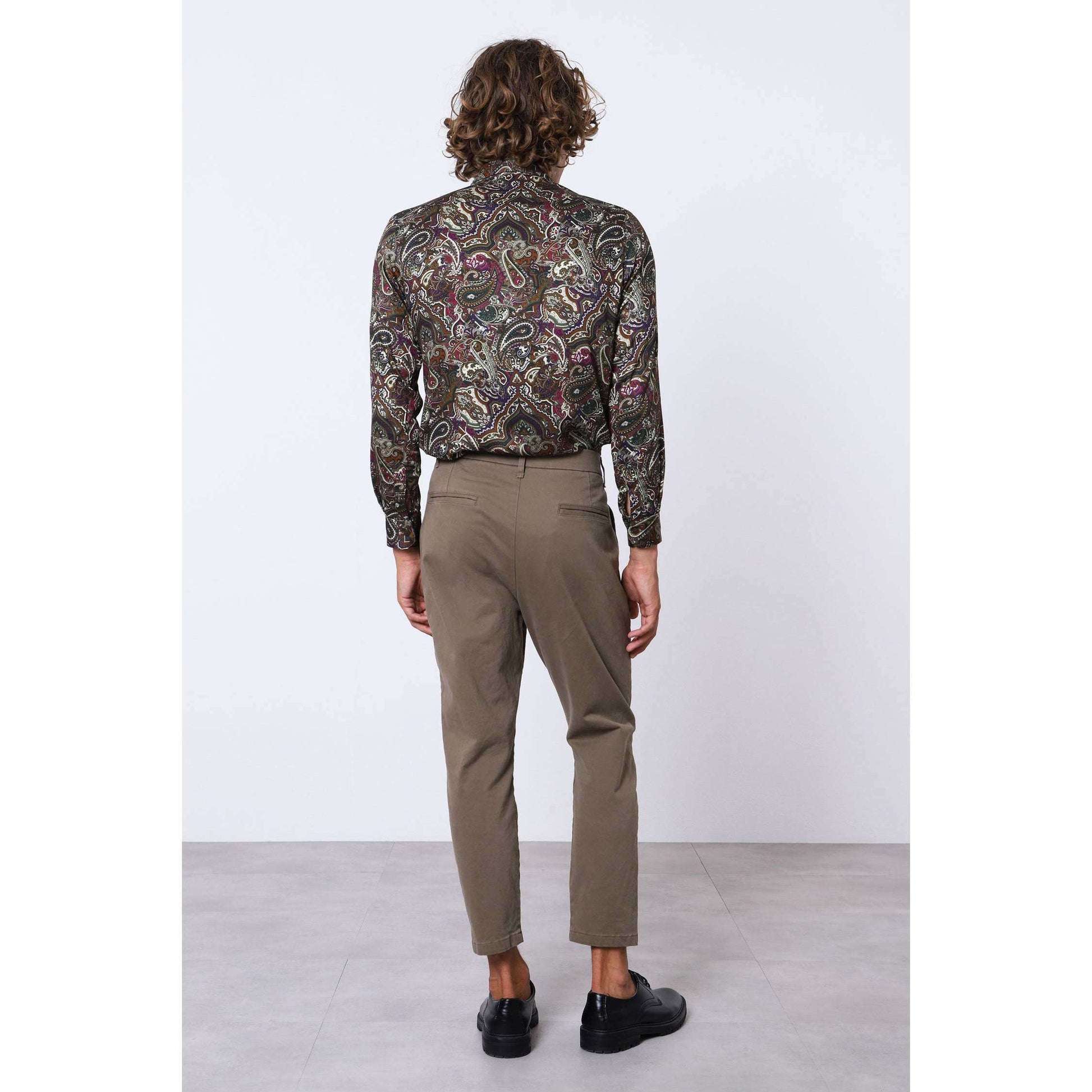 Imperial Uomo Pantalone Carrot Slim Gamba Dritta Grey