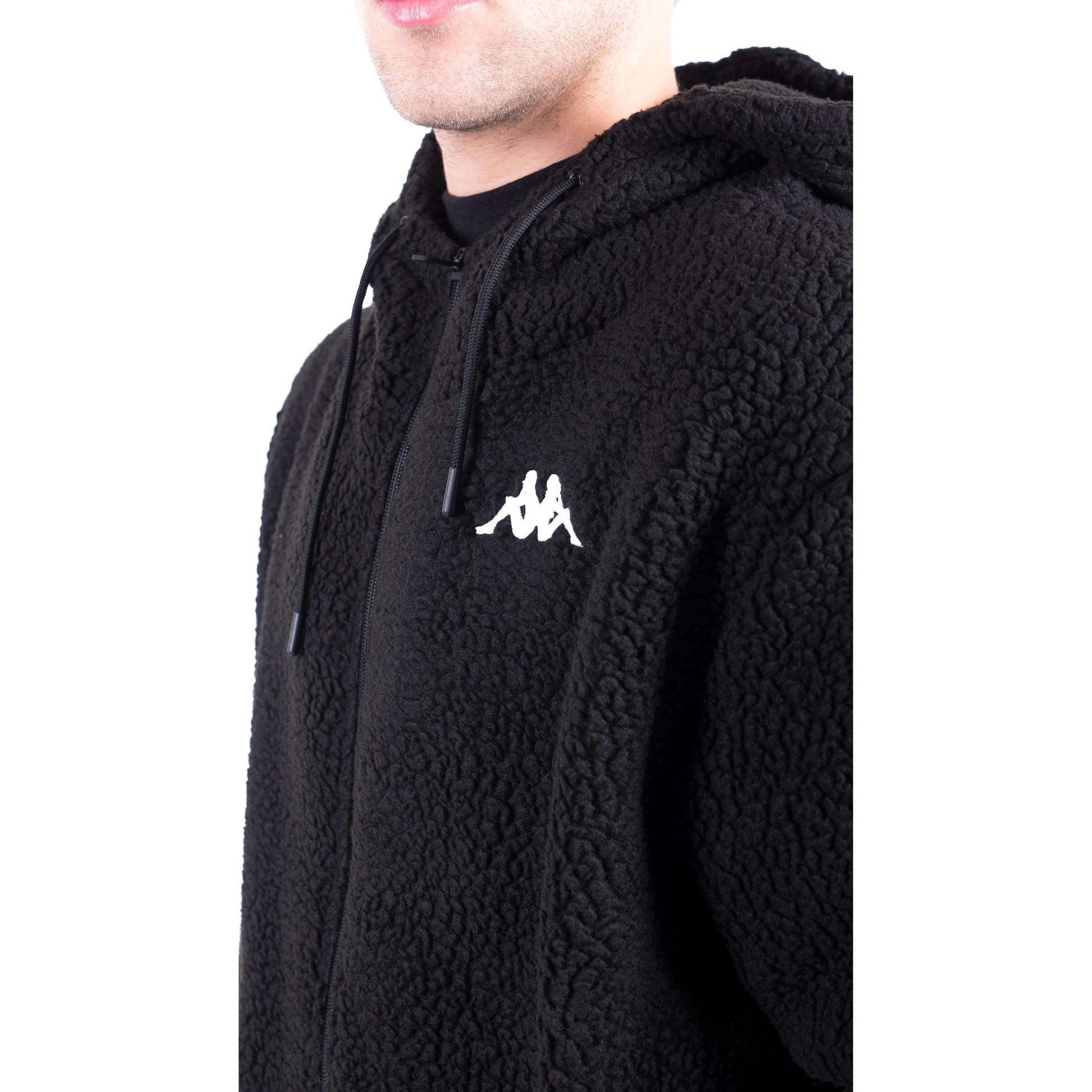 Kappa Uomo Felpa Manica Lunga Con Cappuccio Hooded Sweatshirt Banda10 Baisto Black