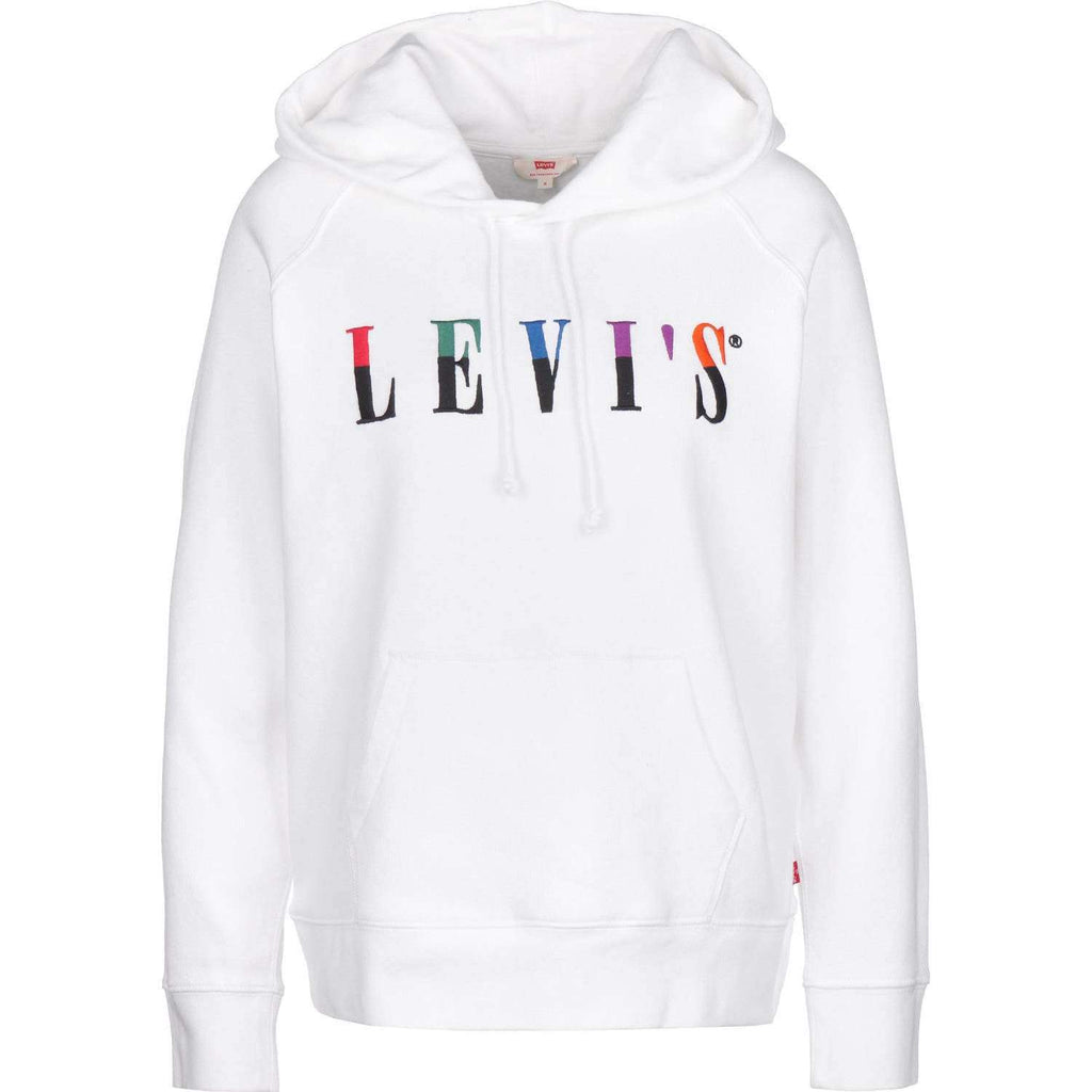 Levi's Donna Felpa Manica Lunga Sweatshirt Stampa Color White