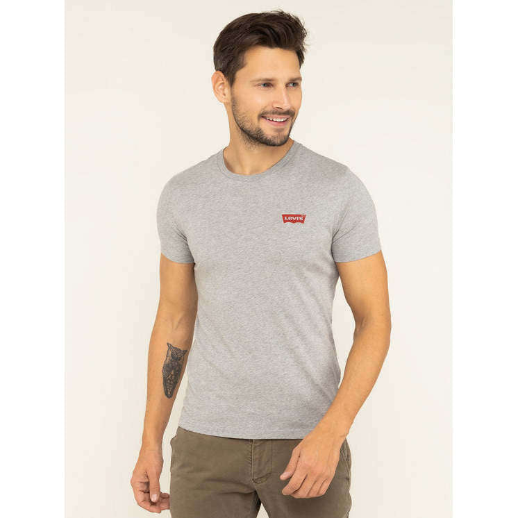 Levi's Uomo T-Shirt Manica Corta Stampa House Mark 2Pk Grey