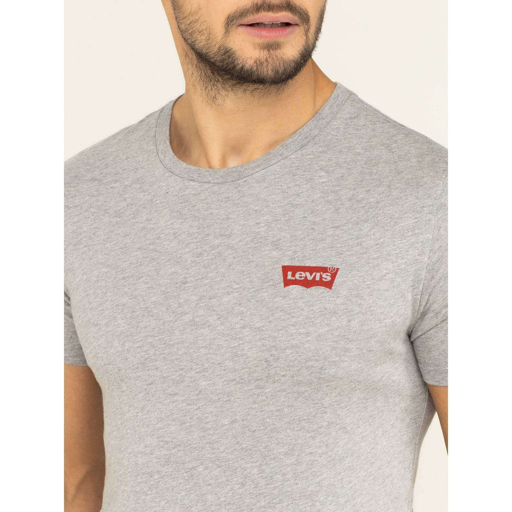 Levi's Uomo T-Shirt Manica Corta Stampa House Mark 2Pk Grey