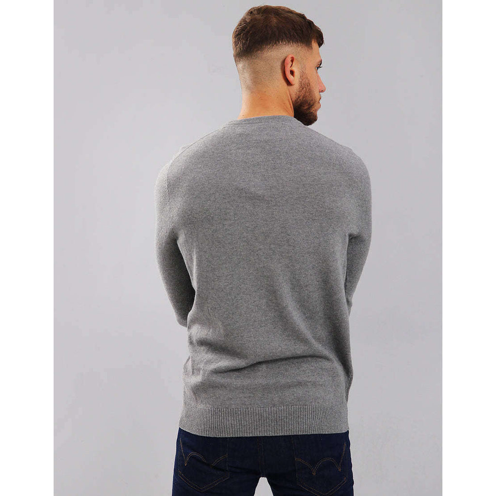 Lyle & Scott Uomo Maglia Pullover Manica Lunga Crew Neck Grey