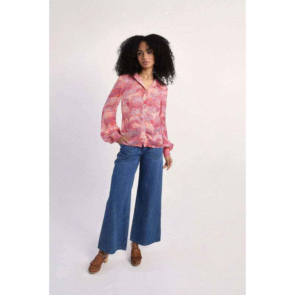 Molly Bracken Donna Camicia Stampa Rosa RR130ABE