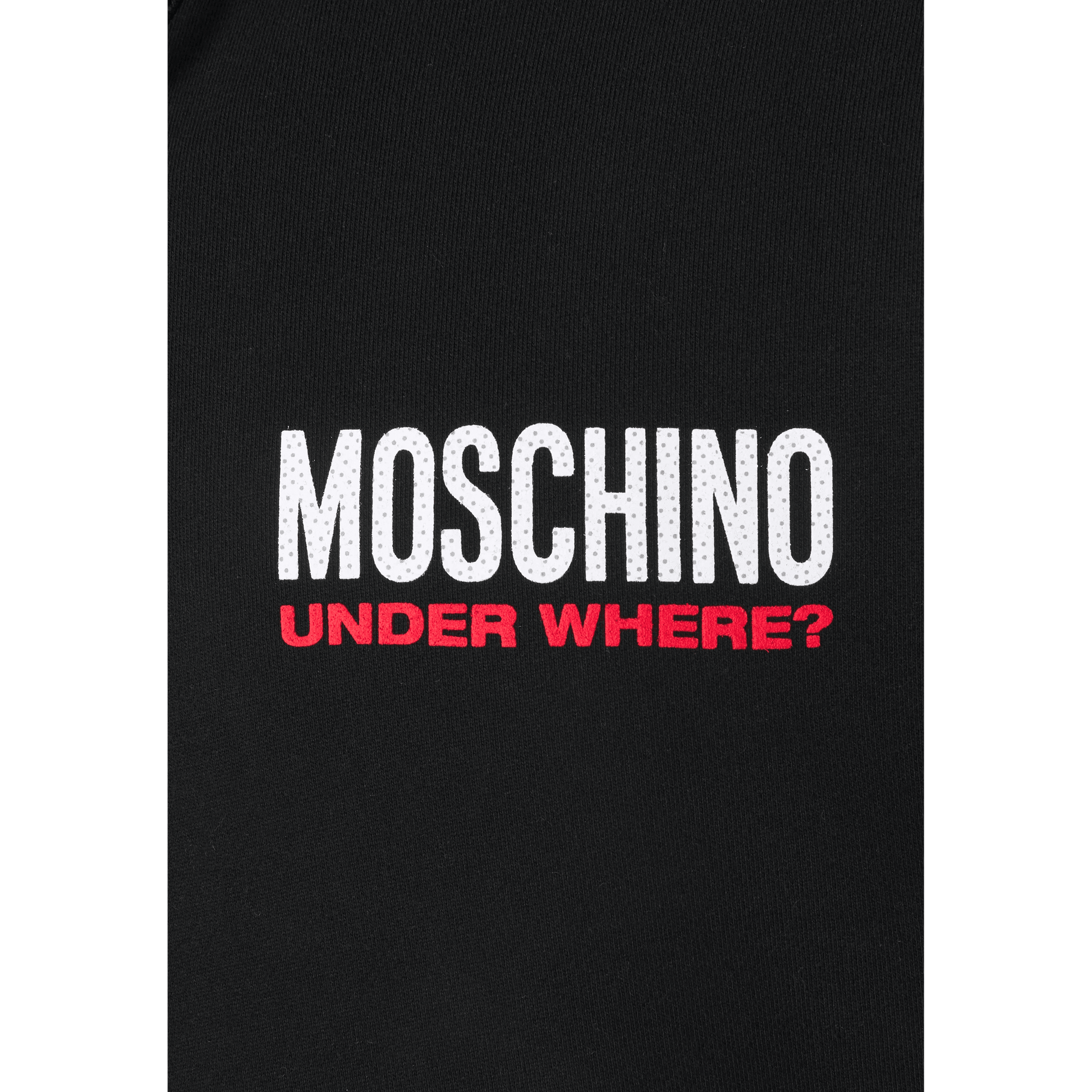 Moschino Uomo Felpa Manica Lunga Logo Laterale Black