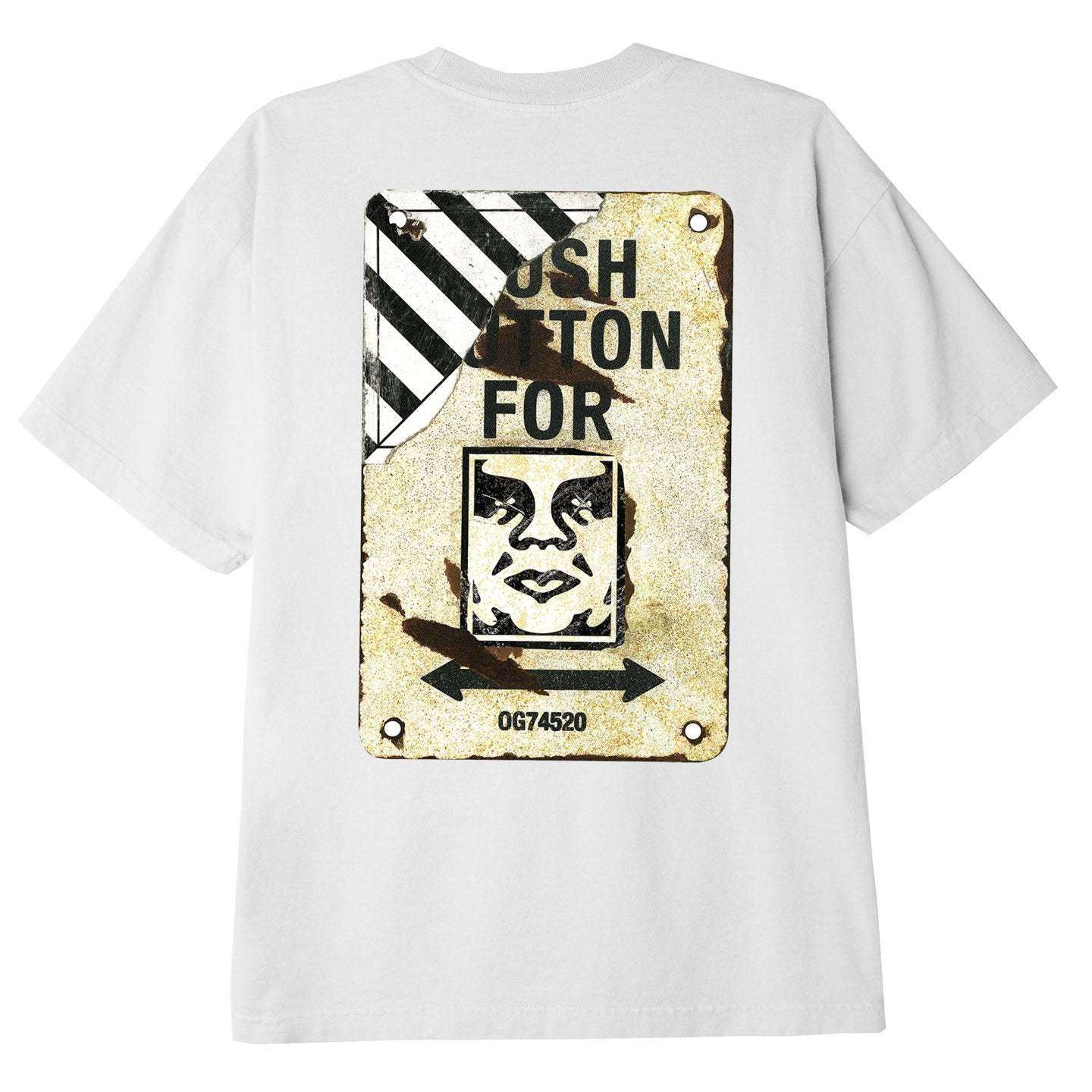 OBEY t-shirt crosswalk sign classic uomo