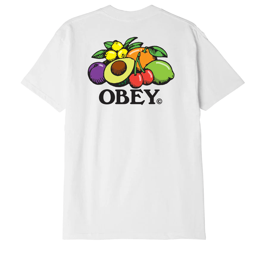 Obey Uomo T-shirt Bowl of Fruit Bianco 22MC0000591