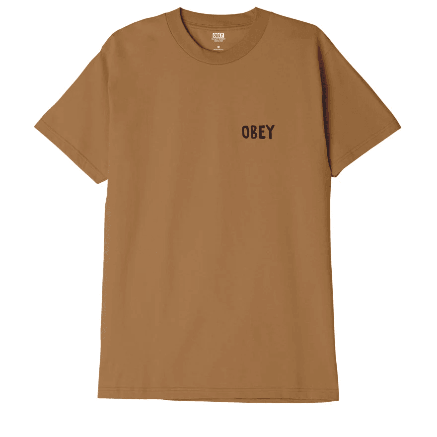 Obey Uomo T-shirt Hong Kong Marrone 22UC0000106
