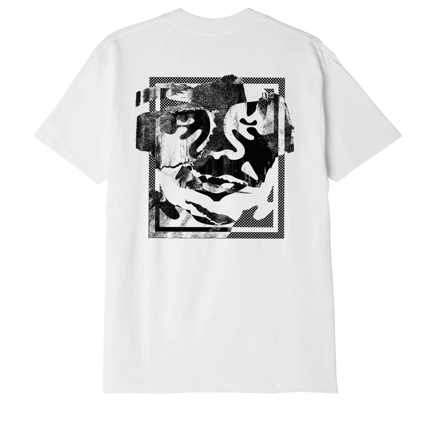 Obey Uomo T-shirt Torn Icon Face Bianca 22UC0000102