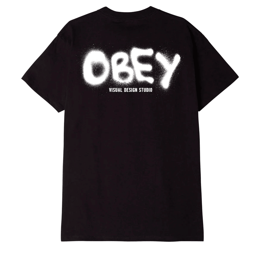 Obey Uomo T-shirt Visula Design Nero 22MC0000590