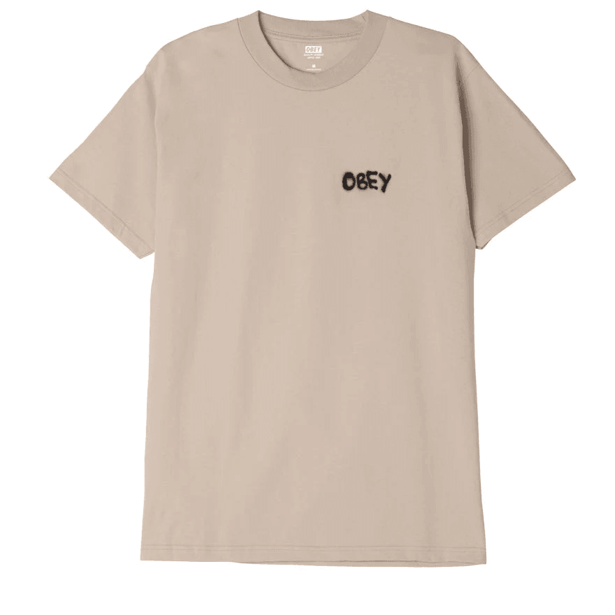 Obey Uomo T-shirt Visula Design Sabbia 22MC0000590