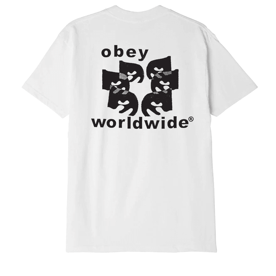 Obey Uomo T-shirt Worldwide Eyes Bianco 22MC0000569