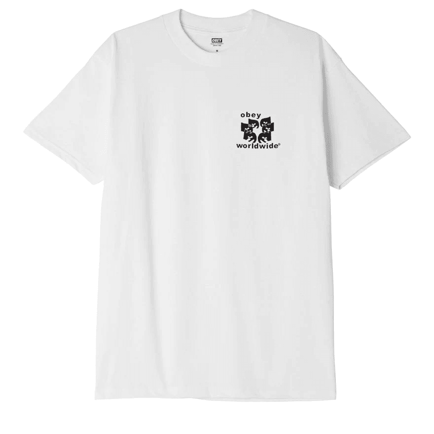 Obey Uomo T-shirt Worldwide Eyes Bianco 22MC0000569