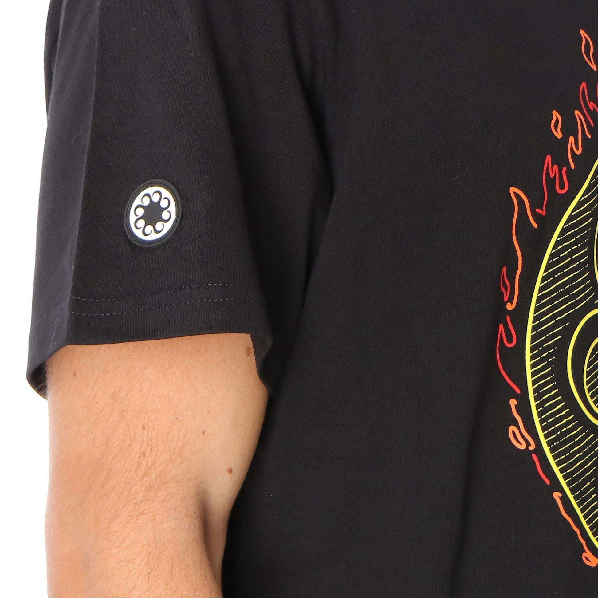 Octopus Uomo T-Shirt Manica Corta More Fire Black