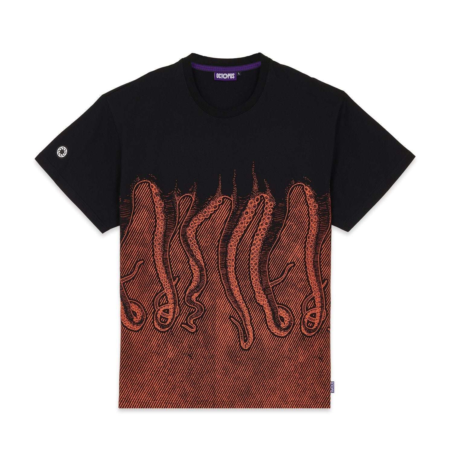 Octopus Uomo T-shirt University Nera 23SOTS46